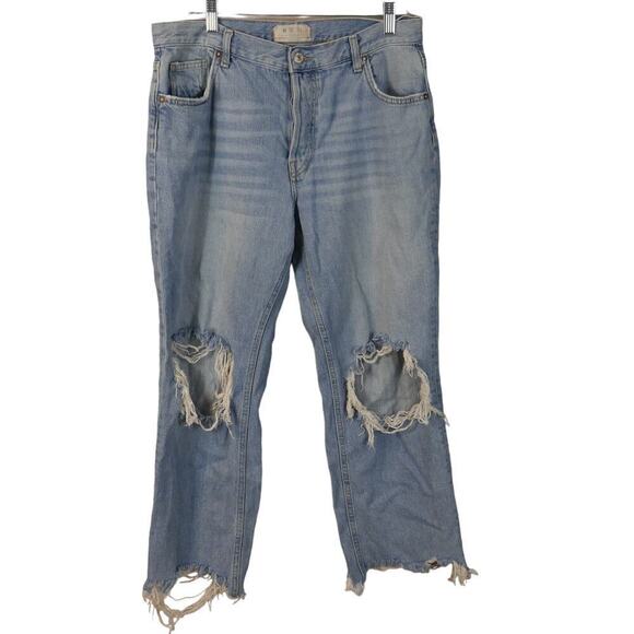 Free People Denim - We the Free People Jeans Womens Size 30 Blue Distressed Ripped Cut-off Denim